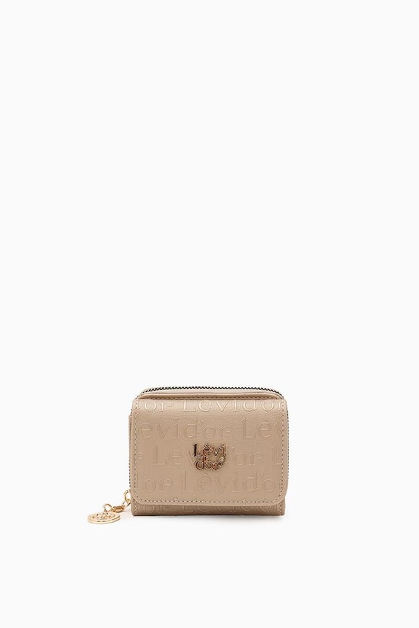 LevidorLevidor Gold Monogram Baskılı Cüzdan