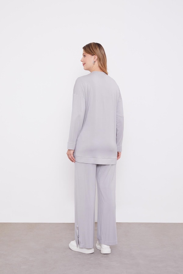 LevidorLevidor Gri Asimetrik Kesim İkili Takım