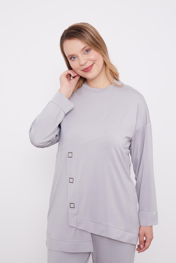 LevidorLevidor Gri Asimetrik Kesim İkili Takım