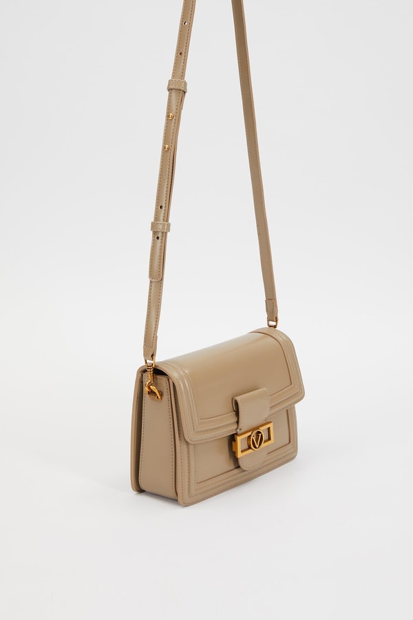 LevidorLevidor Gri Deri Zincir Askılı Omuz Çantası