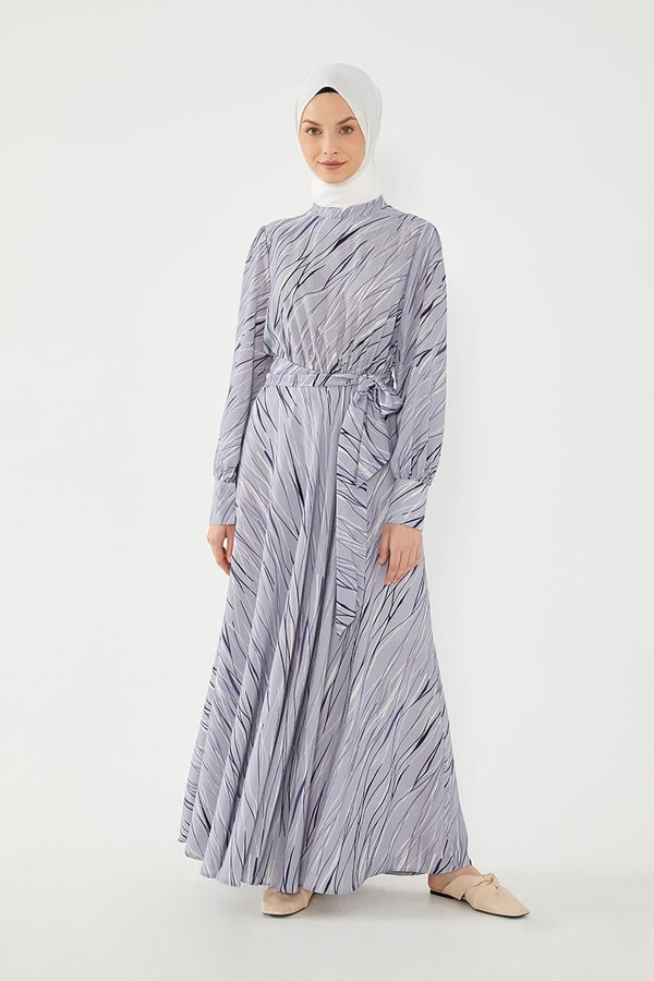 LevidorLevidor Gri Desenli Elbise