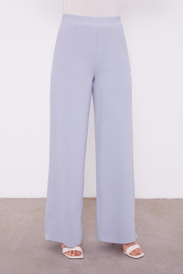 LevidorLevidor Gri Eteği Pileli Gömlek Yaka Tunik Takım