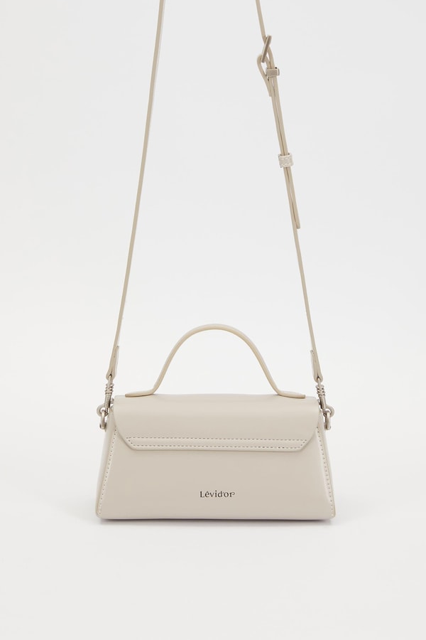 LevidorLevidor Gri Gizli Cep Detaylı Omuz Çantası