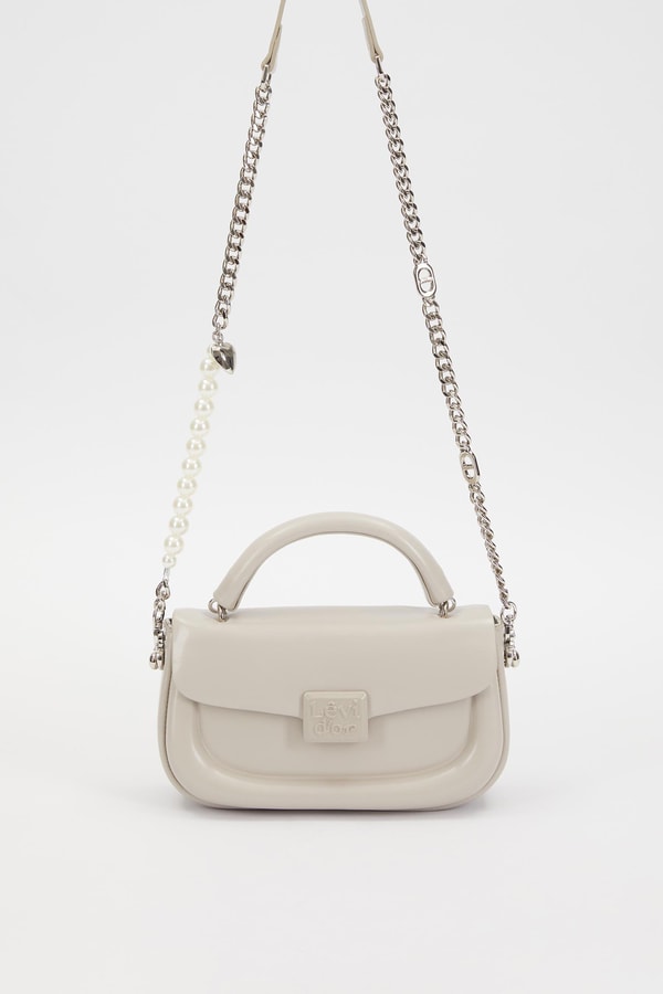 LevidorLevidor Gri İnci Askılı Omuz Çantası