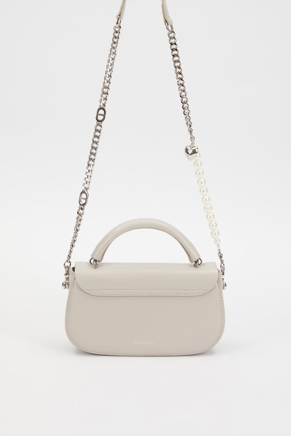 LevidorLevidor Gri İnci Askılı Omuz Çantası