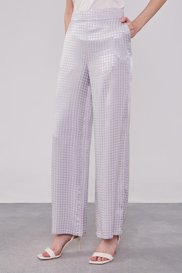 LevidorLevidor Gri Kazayağı Desen Jakarlı Ceket Takım