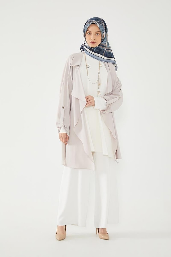 LevidorLevidor Gri Kolyeli Yakası Volanlı Takım