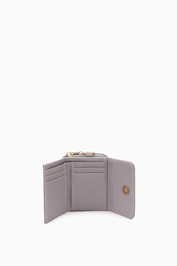 LevidorLevidor Gri Monogram Baskılı Cüzdan