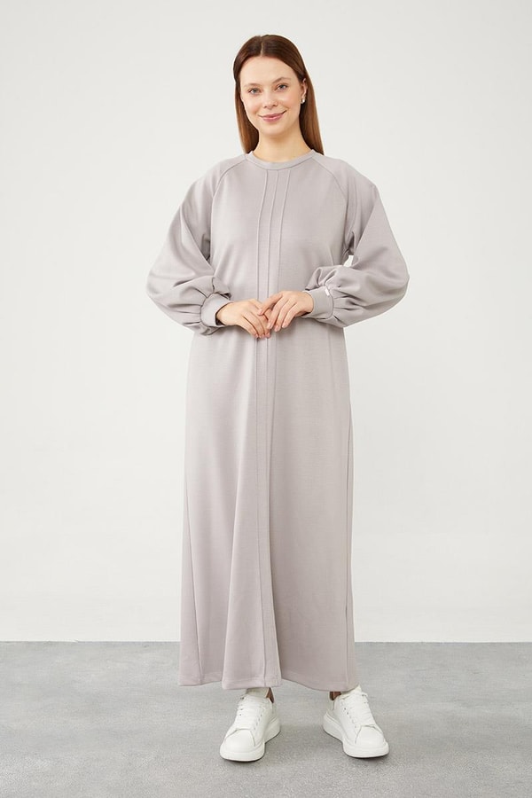 LevidorLevidor Gri Nevür Detaylı Spor Elbise