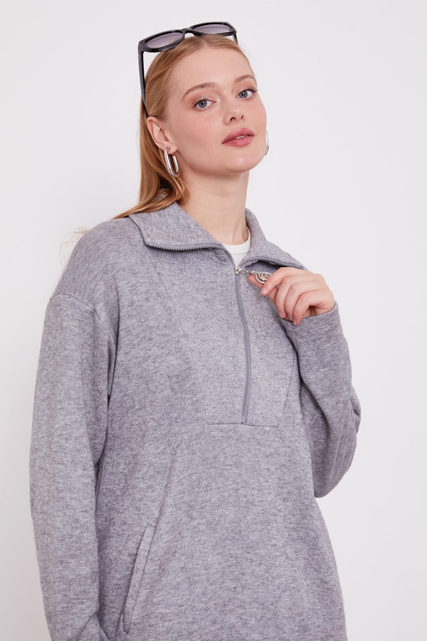 LevidorLevidor Gri Sim Detaylı Kaşmiş İkili Takım