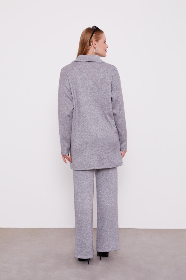 LevidorLevidor Gri Sim Detaylı Kaşmiş İkili Takım