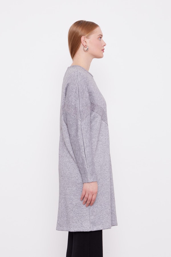 LevidorLevidor Gri Simli Triko Tunik