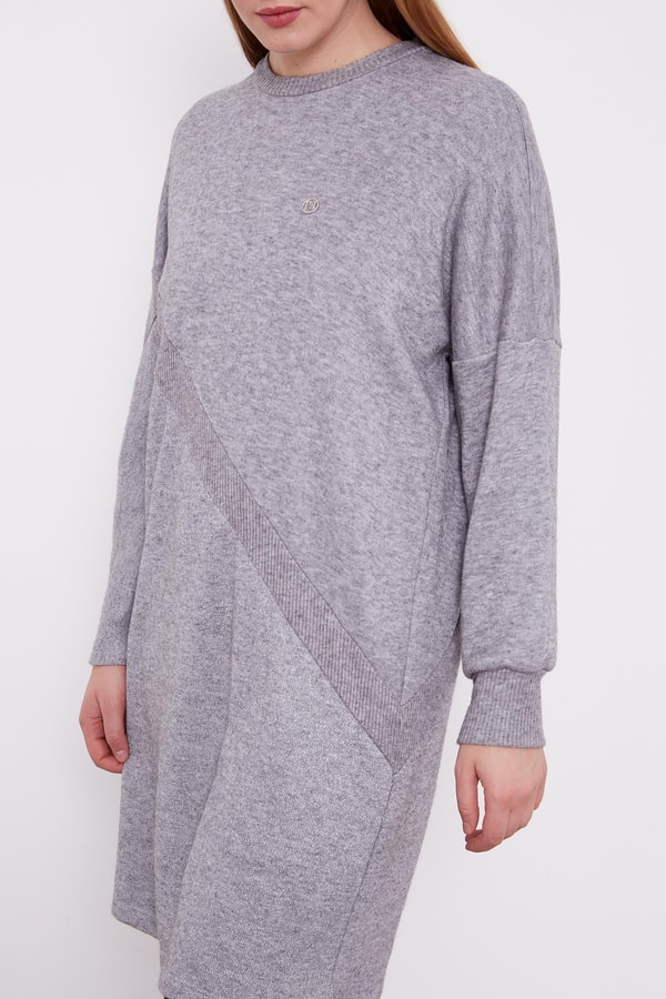 LevidorLevidor Gri Simli Triko Tunik