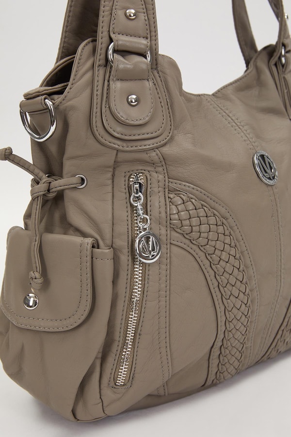 LevidorLevidor Gri Sırma Desen Omuz Çantası