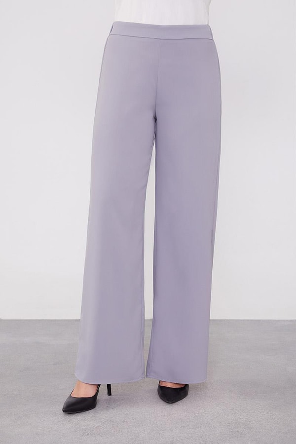 LevidorLevidor Gri Yakası Taş İşlemeli Şifon Tunik Takım