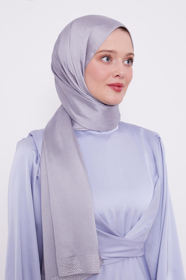 LevidorLevidor Gümüş Kalın Şerit Diamond Şal