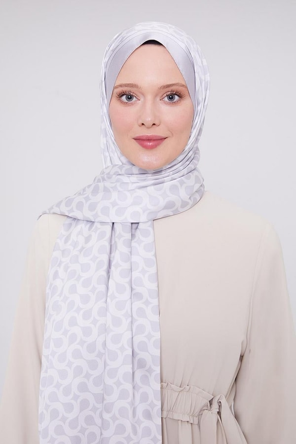 LevidorLevidor Gümüş Mavi S Desen Angel Şal