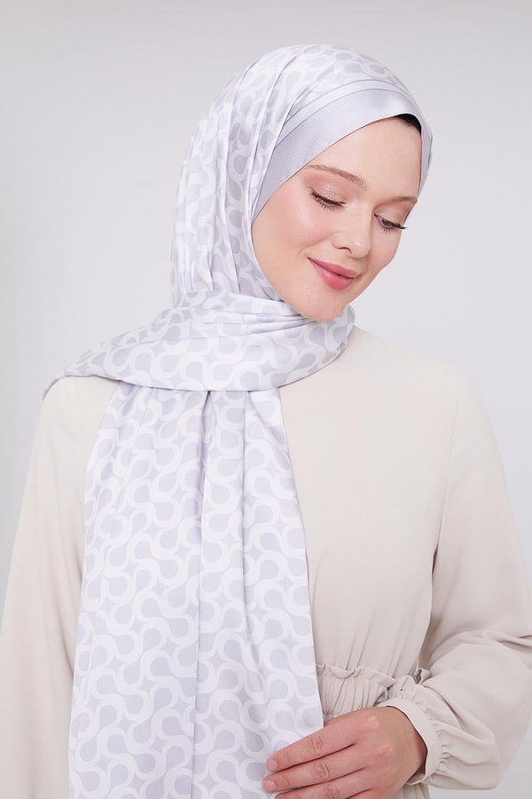 LevidorLevidor Gümüş Mavi S Desen Angel Şal