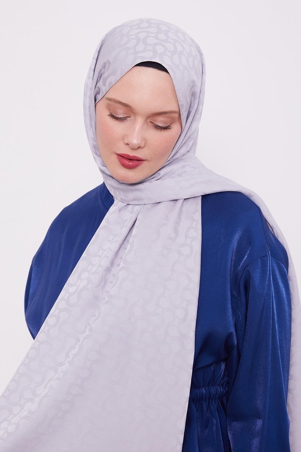 LevidorLevidor Gümüş S Desen Blue Jakar Şal