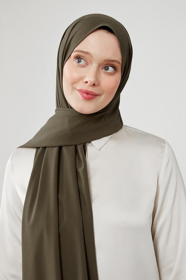 LevidorLevidor Haki Düz Desen Elegance Şal