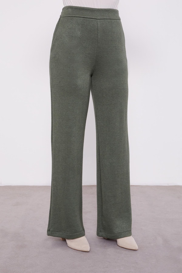 LevidorLevidor Haki Kolları Taş İşlemeli Kaşmir İkili Takım