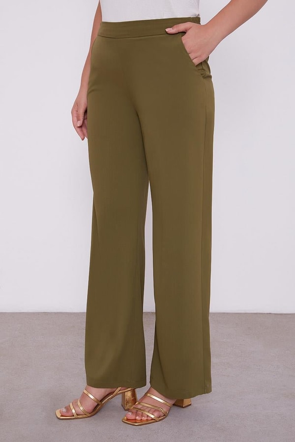 LevidorLevidor Haki Şifon Detaylı Tunik Takım