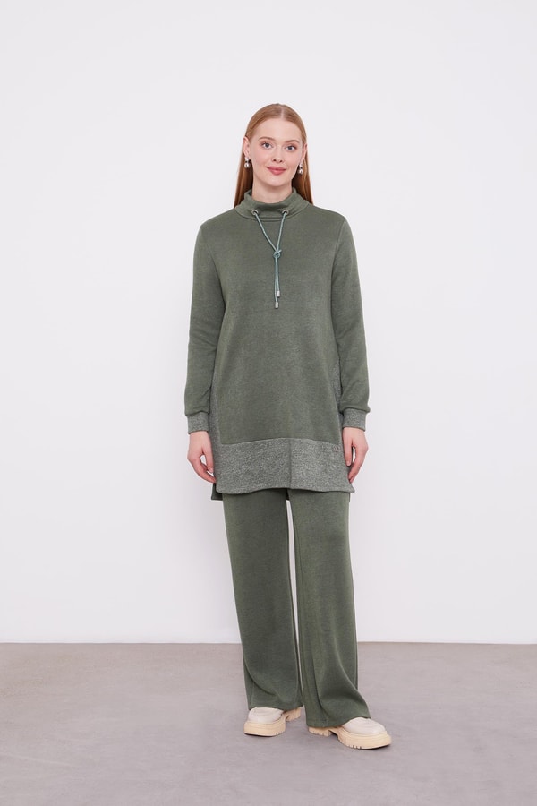 LevidorLevidor Haki Simli Kaşmiş Kumaş İkili Takım