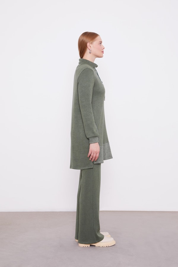 LevidorLevidor Haki Simli Kaşmiş Kumaş İkili Takım