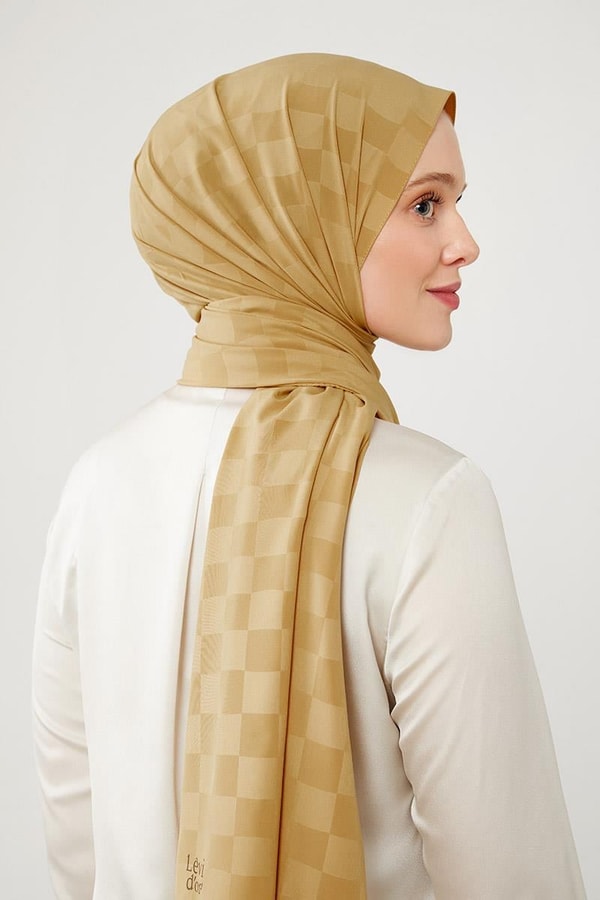 LevidorLevidor Hardal Dama Desen Jakarlı Elegance Şal