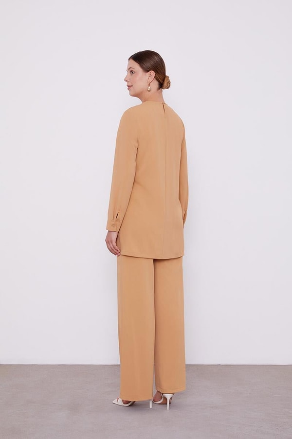 LevidorLevidor Hardal Şifon Detaylı Tunik Takım