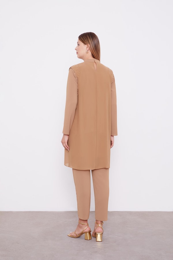 LevidorLevidor Hardal Şifon Omuzları İşlemeli İkili Takım