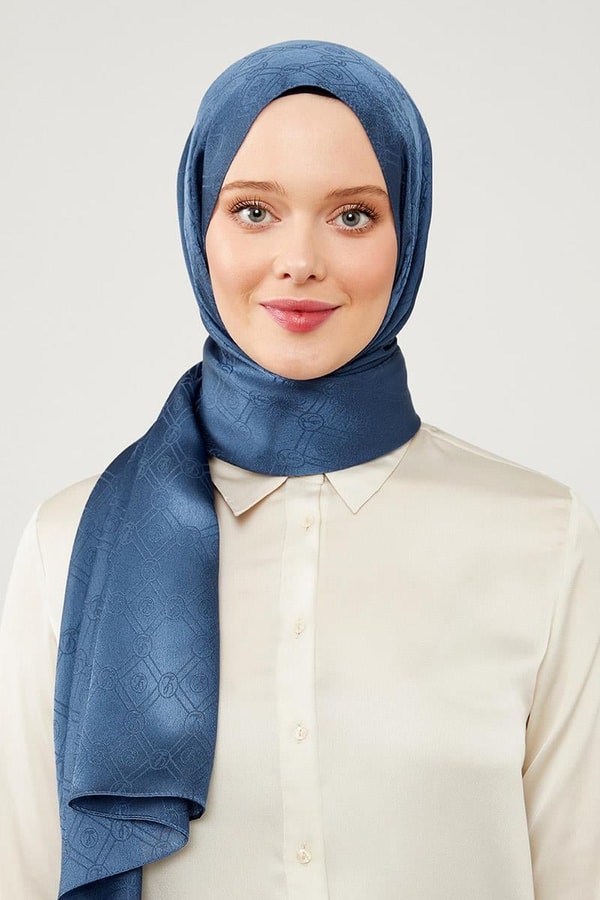 LevidorLevidor İndigo Levidor Baskılı Jakarlı Elegance Şal