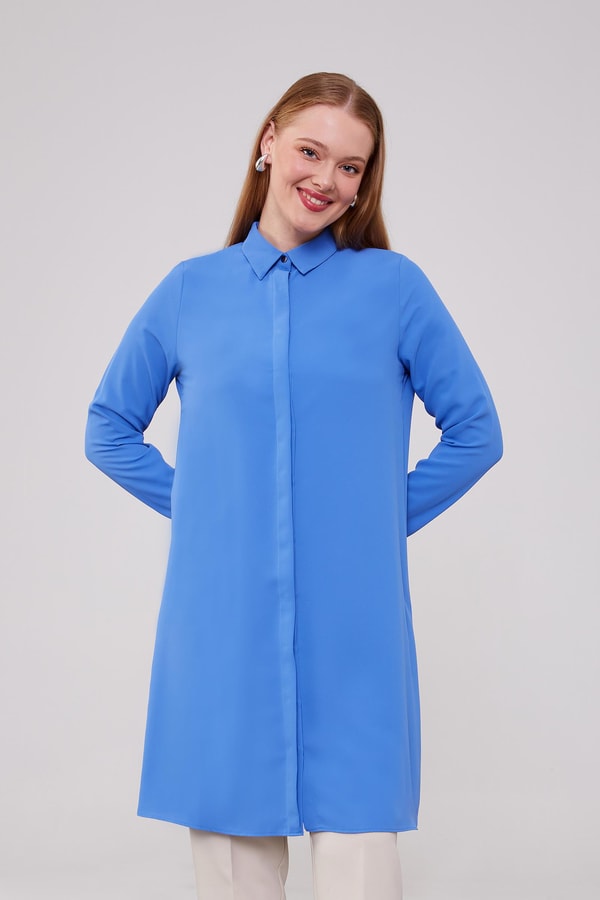 LevidorLevidor İndigo Şifon Tunik