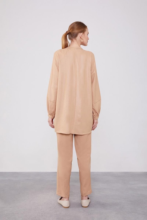 LevidorLevidor K.Bej Bisiklet Yaka Airobin Kumaş İkili Takım