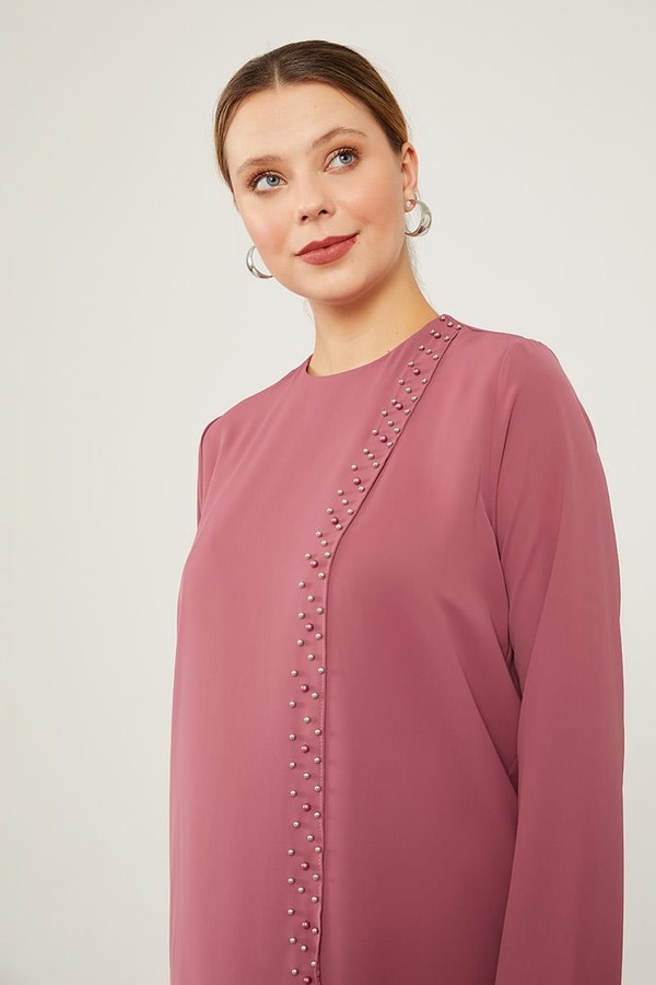 LevidorLevidor K.Pembe İnci İşlemeli Şifon İkili Takım