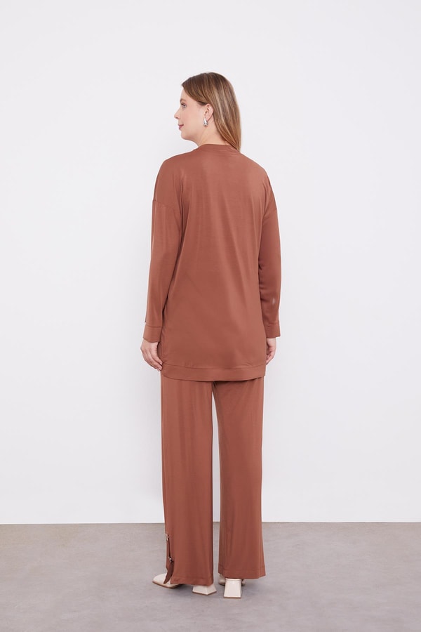 LevidorLevidor Kahve Asimetrik Kesim İkili Takım