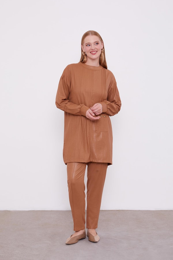 LevidorLevidor Kahve Cep Detaylı Aerobin İkili Takım