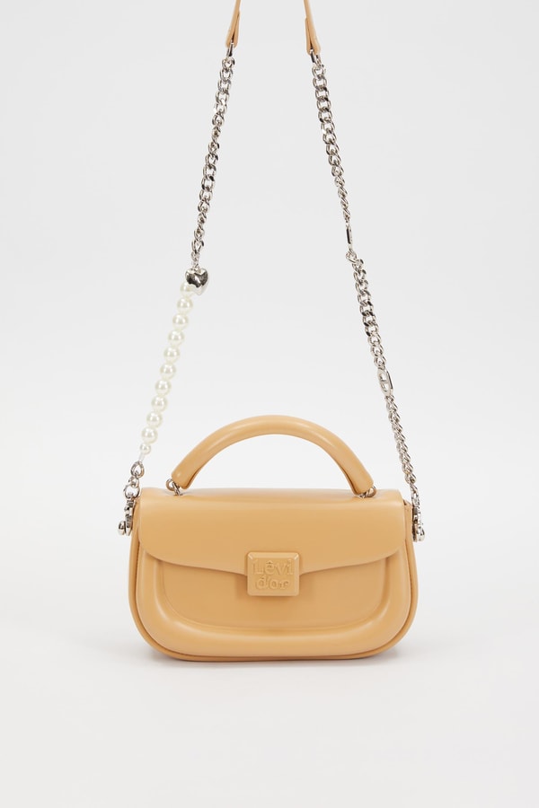 LevidorLevidor Kahve İnci Askılı Omuz Çantası