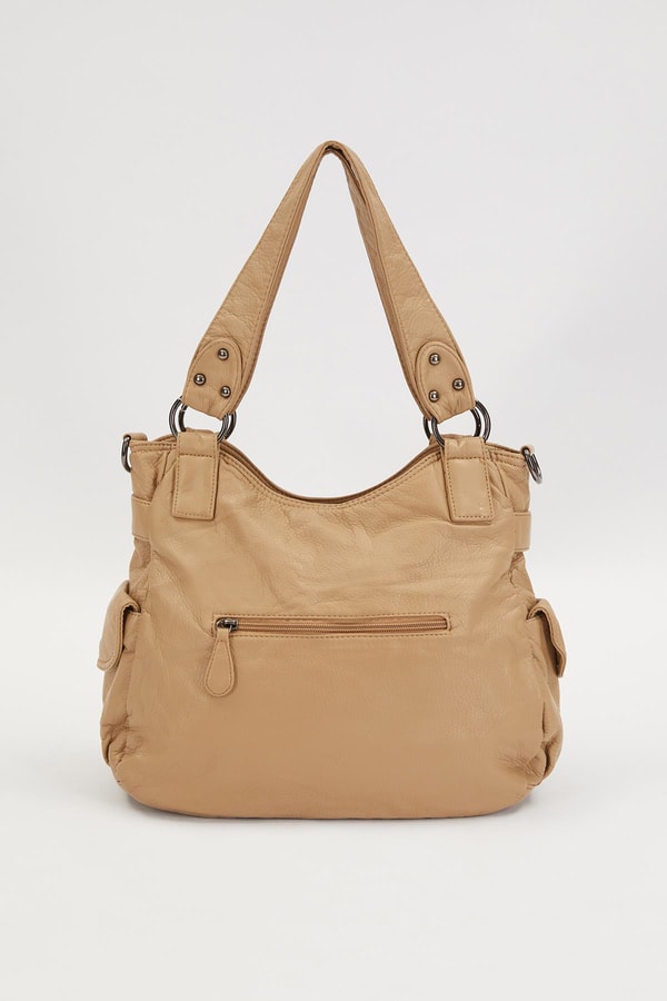 LevidorLevidor Kahve Kuşgözü Detaylı Omuz Çantası