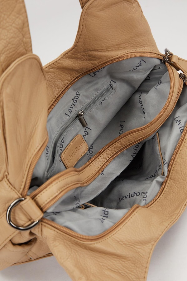 LevidorLevidor Kahve Metal Detaylı Omuz Çantası