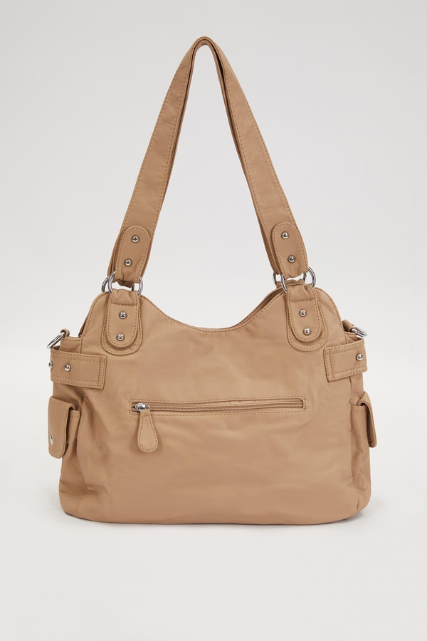 LevidorLevidor Kahve Örgü Detaylı Omuz Çantası