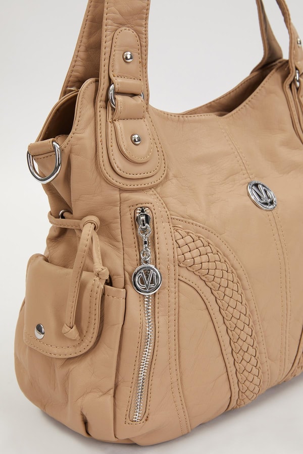 LevidorLevidor Kahve Sırma Desen Omuz Çantası