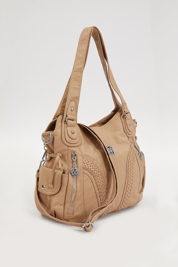 LevidorLevidor Kahve Sırma Desen Omuz Çantası