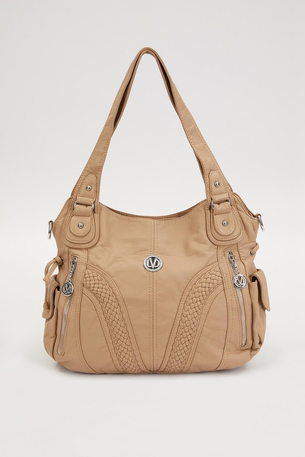 LevidorLevidor Kahve Sırma Desen Omuz Çantası