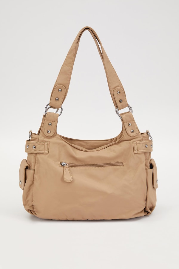 LevidorLevidor Kahve Zımba Detaylı Omuz Çantası