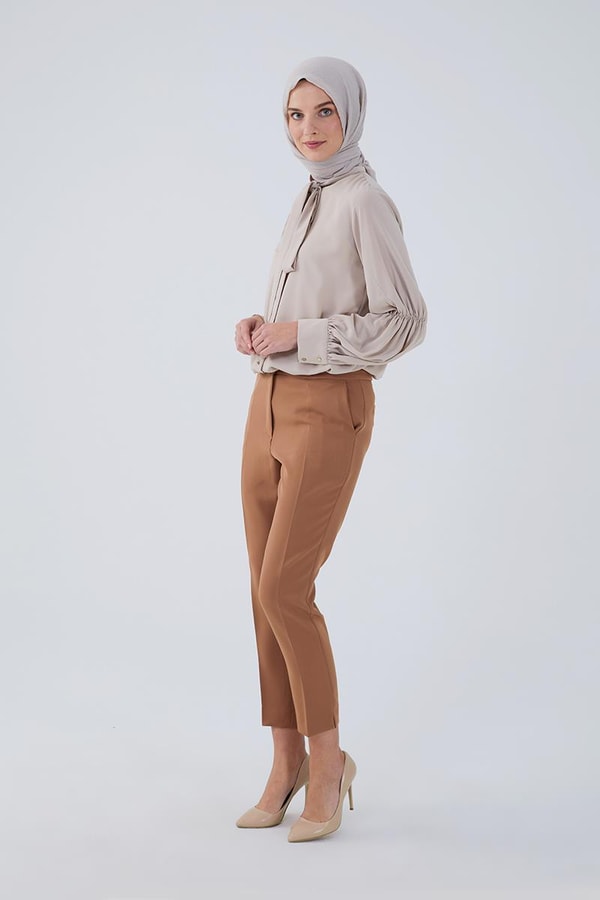 LevidorLevidor Karamel Geniş Paça Pantolon