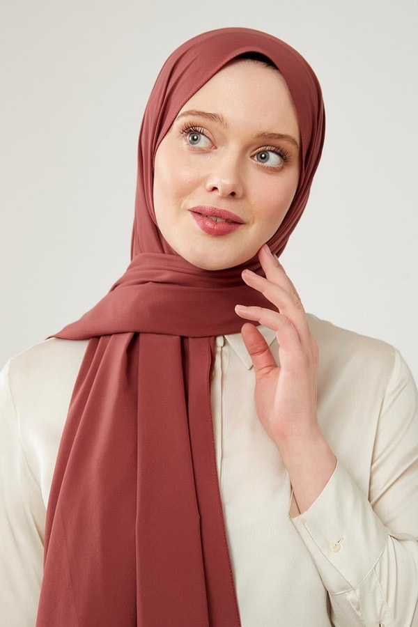 LevidorLevidor Kiremit Düz Desen Elegance Şal