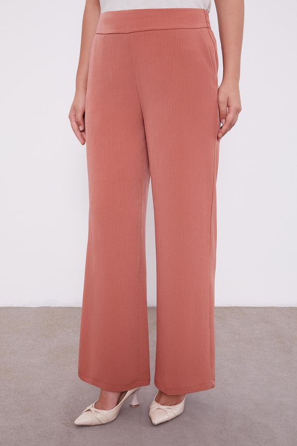 LevidorLevidor Kiremit Yandan Bağlamalı Pliseli İkili Takım