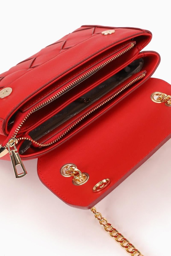 LevidorLevidor Kırmızı Baklava Desen Omuz Çantası