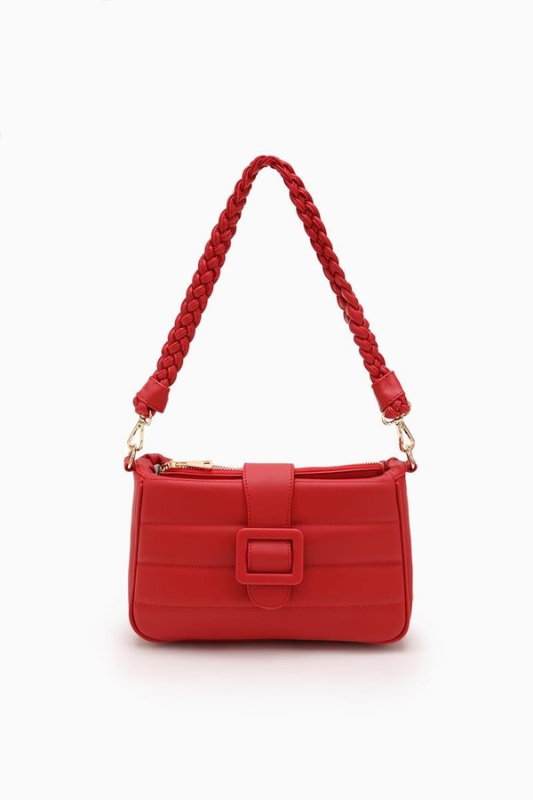LevidorLevidor Kırmızı Kapitone Omuz Çantası